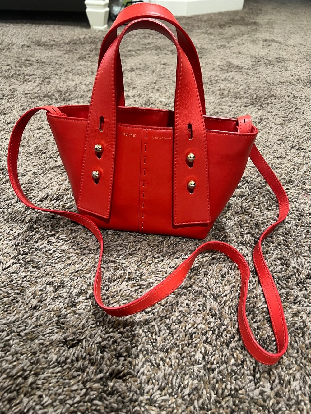 Leather crossbody bag, FRAME Les second mini
